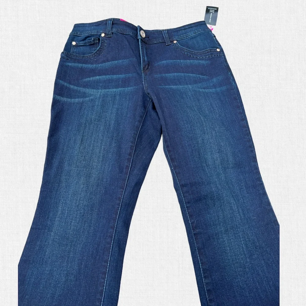 Boot Cut Short Sleek Tailored Fit Through Hip & Thighs Regular Fit Jeans by INC